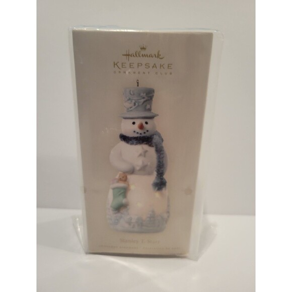 2008 Stanley T. Starr Snowman Ornament Club Exclusive Hallmark Keepsake Ornament - Picture 2 of 6